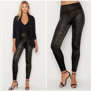Size Small Black and Gold Velvet Spanx NWT